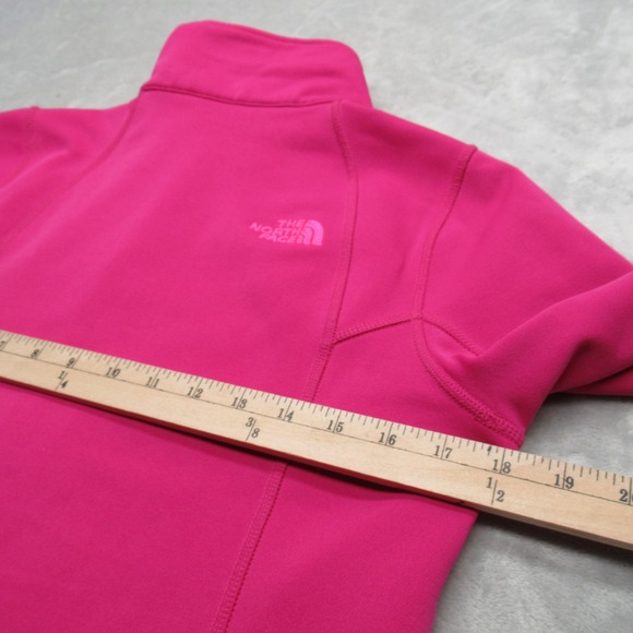North Face Jacket Women Small Pink Softshell Pockets FullZip Hiking Apex Bionic2 - Picture 12 of 14